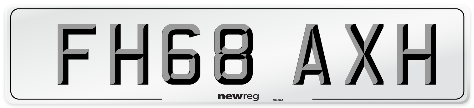 FH68 AXH Number Plate from New Reg
